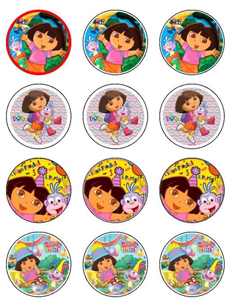 dora cupcake toppers